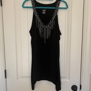 Lane Bryant Black Camisole with Rhinestones